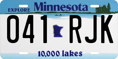 MN license plate 041RJK