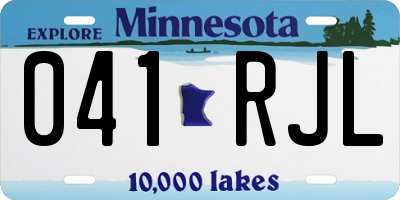 MN license plate 041RJL