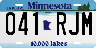 MN license plate 041RJM