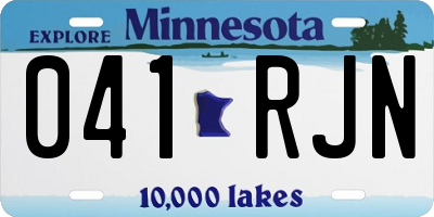 MN license plate 041RJN