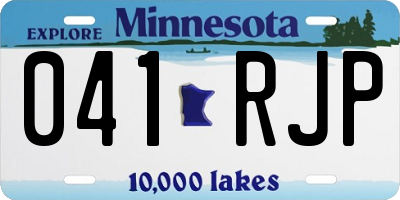 MN license plate 041RJP