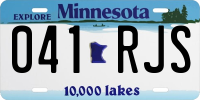 MN license plate 041RJS