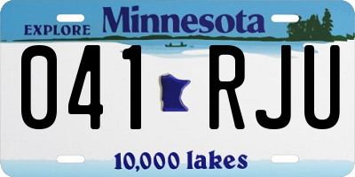 MN license plate 041RJU