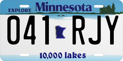 MN license plate 041RJY