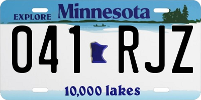 MN license plate 041RJZ