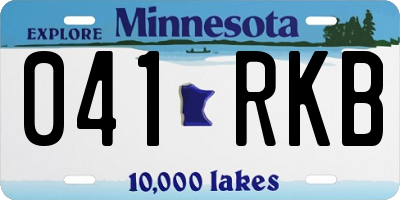 MN license plate 041RKB
