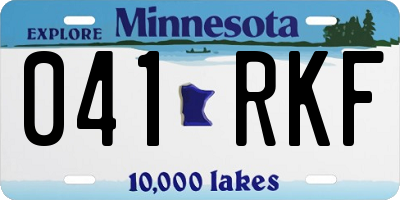 MN license plate 041RKF