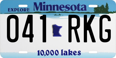 MN license plate 041RKG