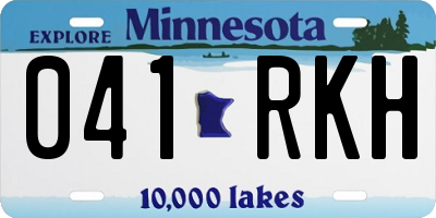MN license plate 041RKH