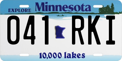 MN license plate 041RKI