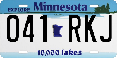 MN license plate 041RKJ