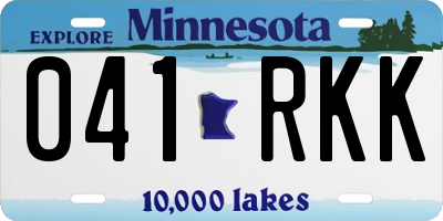 MN license plate 041RKK
