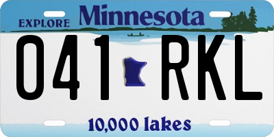 MN license plate 041RKL