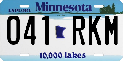 MN license plate 041RKM