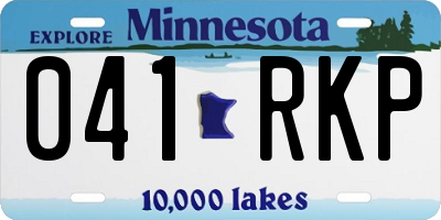 MN license plate 041RKP