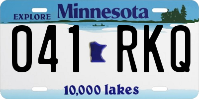 MN license plate 041RKQ