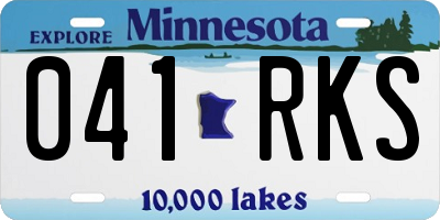 MN license plate 041RKS
