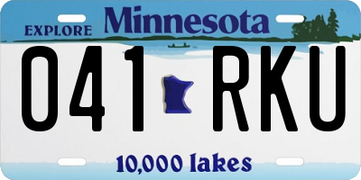MN license plate 041RKU