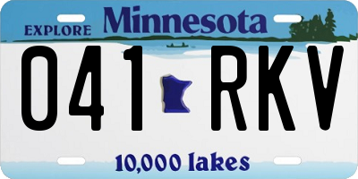 MN license plate 041RKV