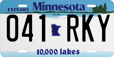 MN license plate 041RKY