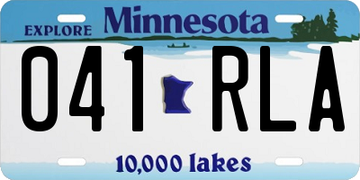 MN license plate 041RLA