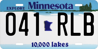 MN license plate 041RLB