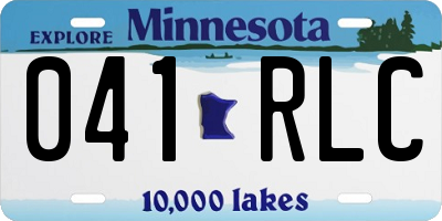 MN license plate 041RLC