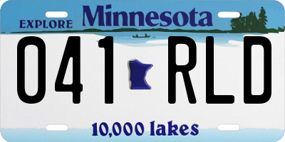 MN license plate 041RLD