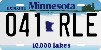 MN license plate 041RLE