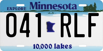 MN license plate 041RLF