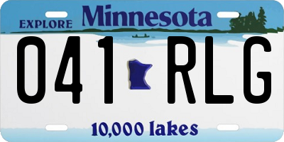 MN license plate 041RLG