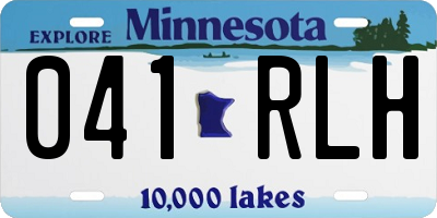 MN license plate 041RLH