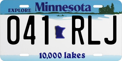 MN license plate 041RLJ