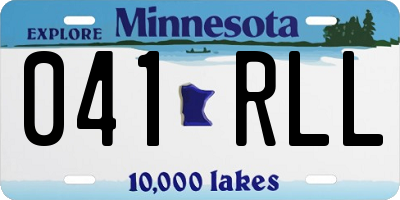MN license plate 041RLL