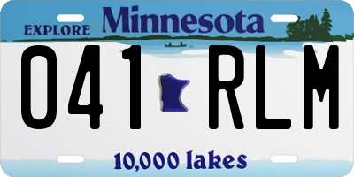 MN license plate 041RLM