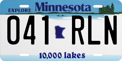 MN license plate 041RLN