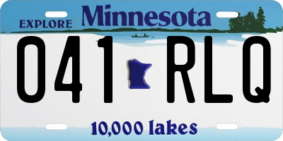 MN license plate 041RLQ