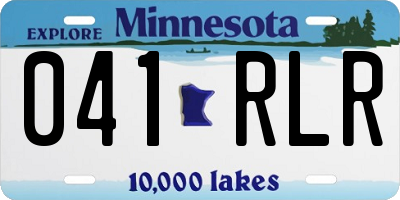 MN license plate 041RLR
