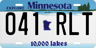 MN license plate 041RLT