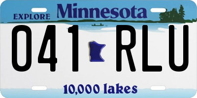 MN license plate 041RLU
