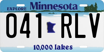 MN license plate 041RLV