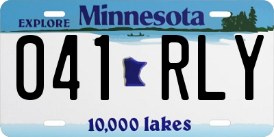 MN license plate 041RLY