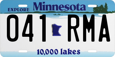 MN license plate 041RMA