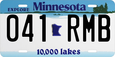 MN license plate 041RMB