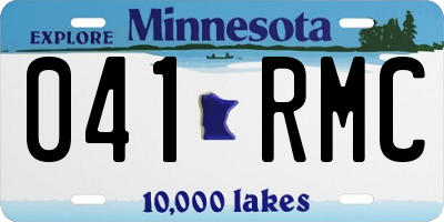 MN license plate 041RMC
