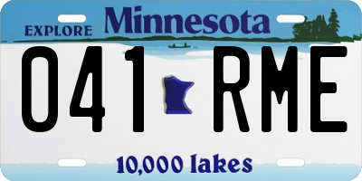 MN license plate 041RME