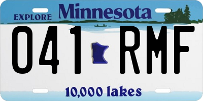 MN license plate 041RMF