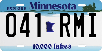 MN license plate 041RMI