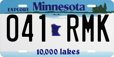 MN license plate 041RMK
