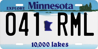 MN license plate 041RML